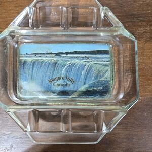 Vintage 60/70s Glass Souvenir Ashtray Niagara Falls